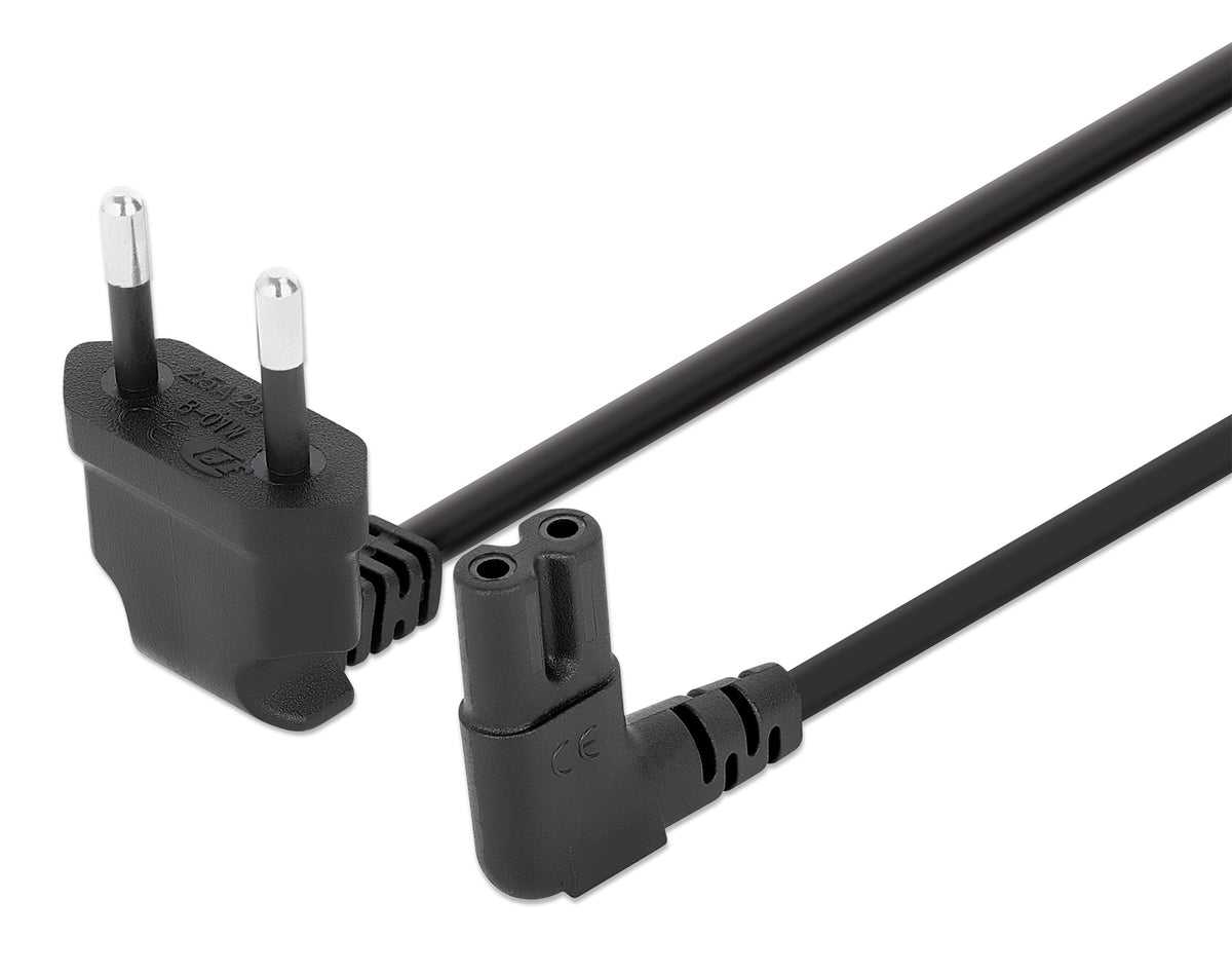 Angled EU Power Cable C7 to CEE 7/16, 2 m Image 1