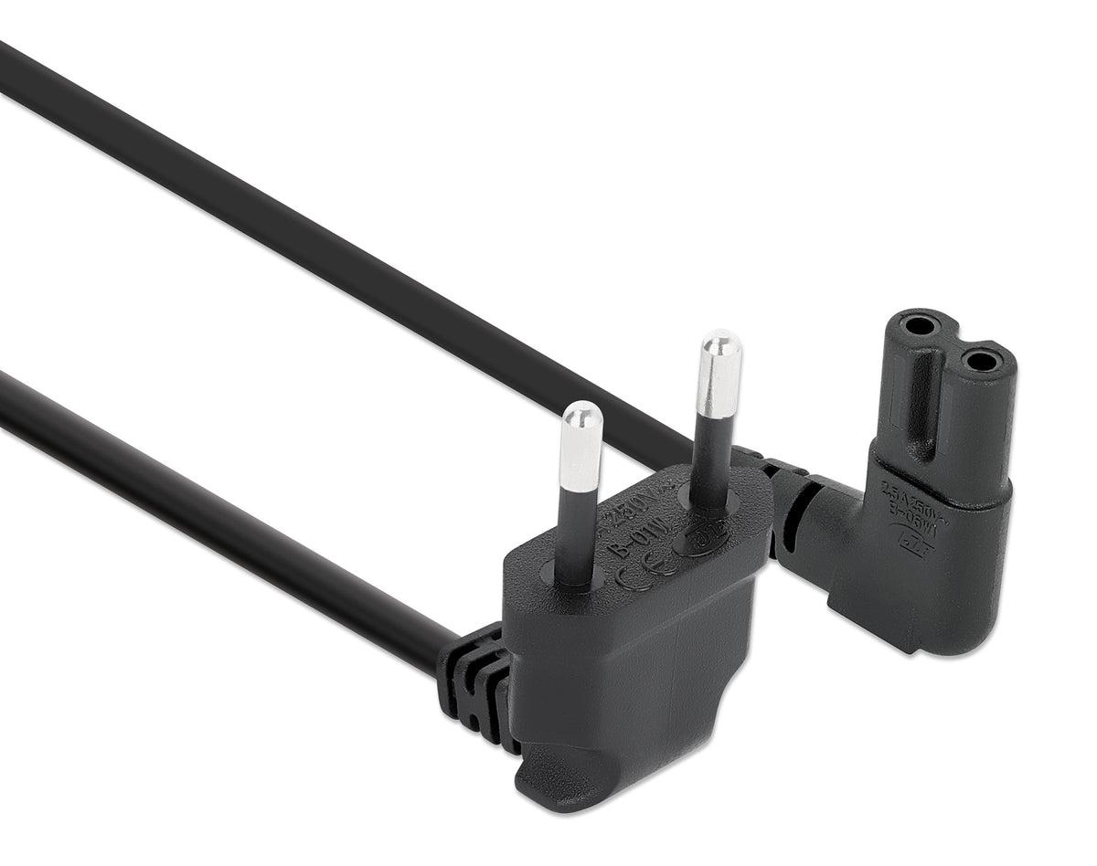 Angled EU Power Cable C7 to CEE 7/16, 2 m Image 3