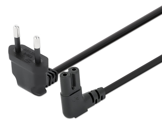 Angled EU Power Cable C7 to CEE 7/16, 2 m Image 1