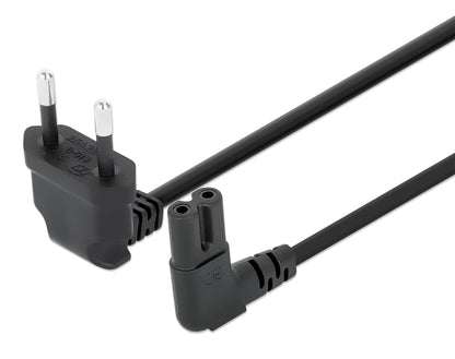 Angled EU Power Cable C7 to CEE 7/16, 3 m Image 1