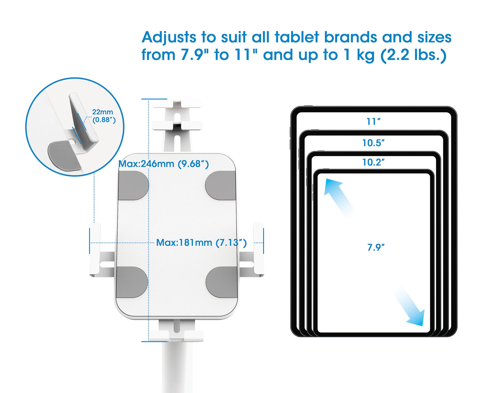 Anti-Theft Kiosk Floor Stand for Tablet and iPad Image 8