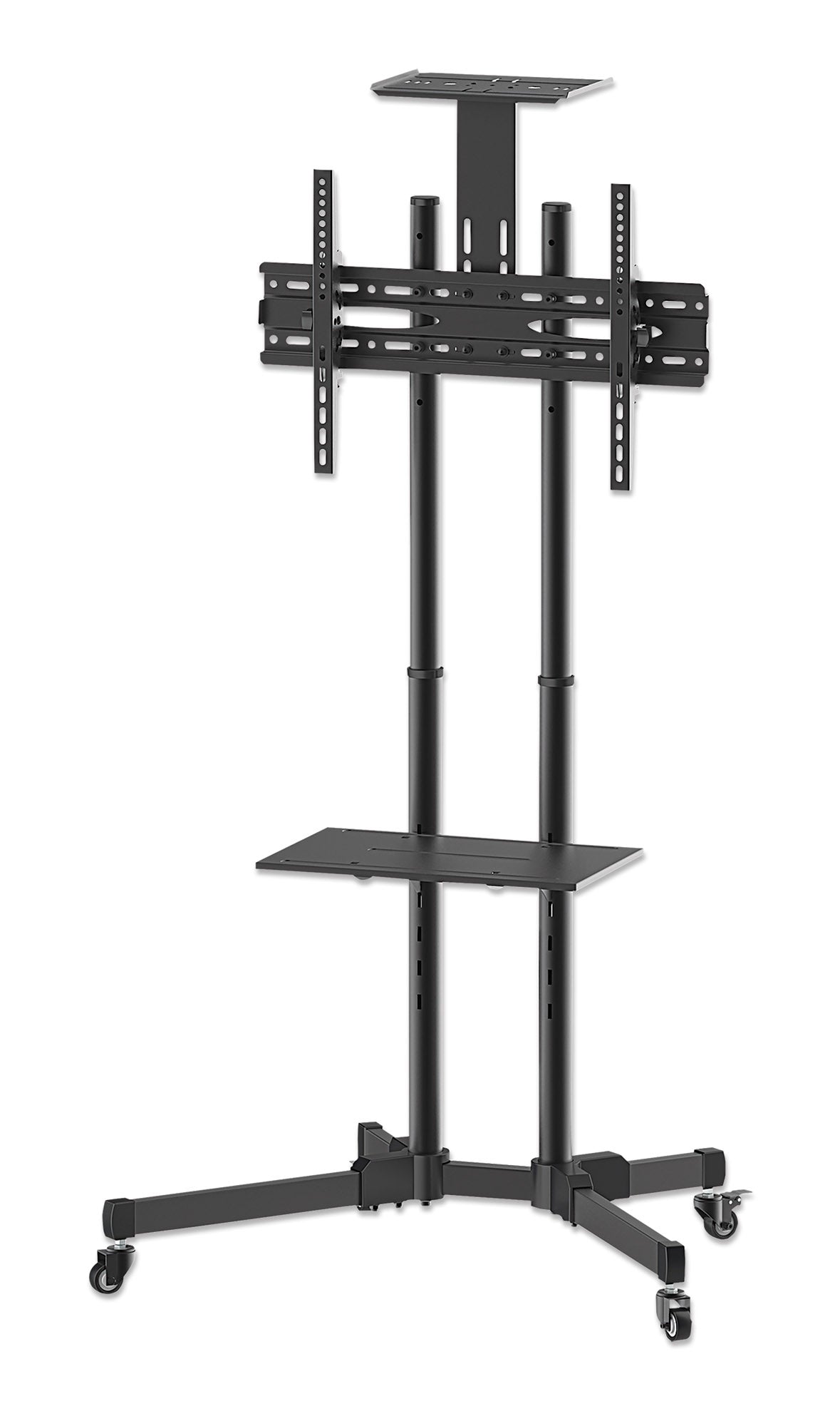 Economy Height-Adjustable Multimedia TV Cart, for 37" to 70" Displays Image 1