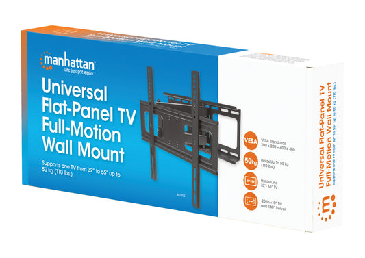 Universal Flat-Panel TV Full-Motion Wall Mount, for 32" to 55" Displays Packaging Image 2