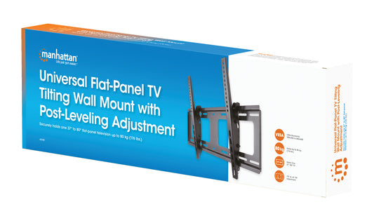 Tilting TV Wall Mount with Post-Leveling Adjustment, for 37" to 80" Displays Packaging Image 2