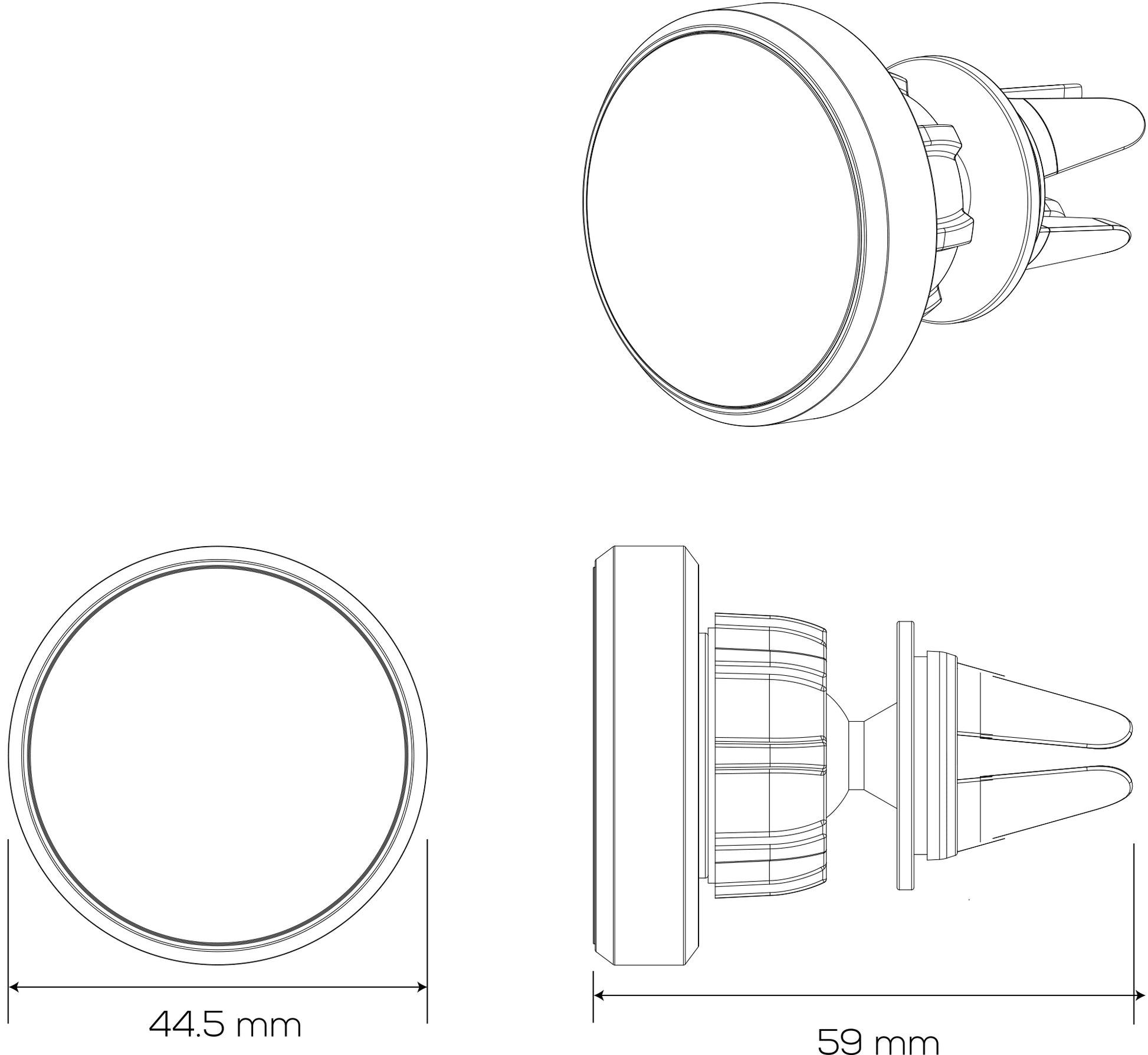Magnetic Car Air-Vent Phone Mount Image 9