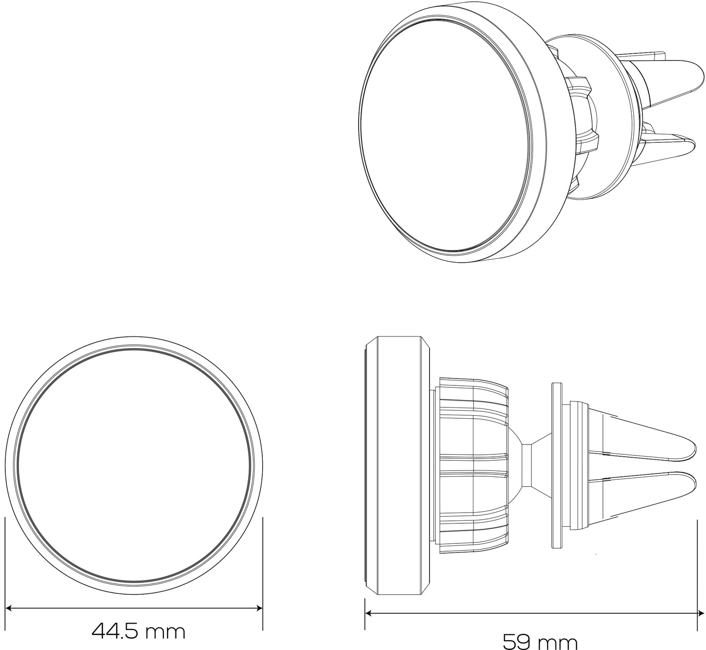 Magnetic Car Air-Vent Phone Mount Image 9