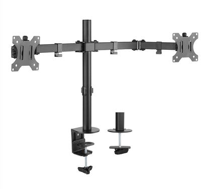 Dual Monitor Mount with Double-Link Swing Arms, for 13" to 32" Displays Image 3