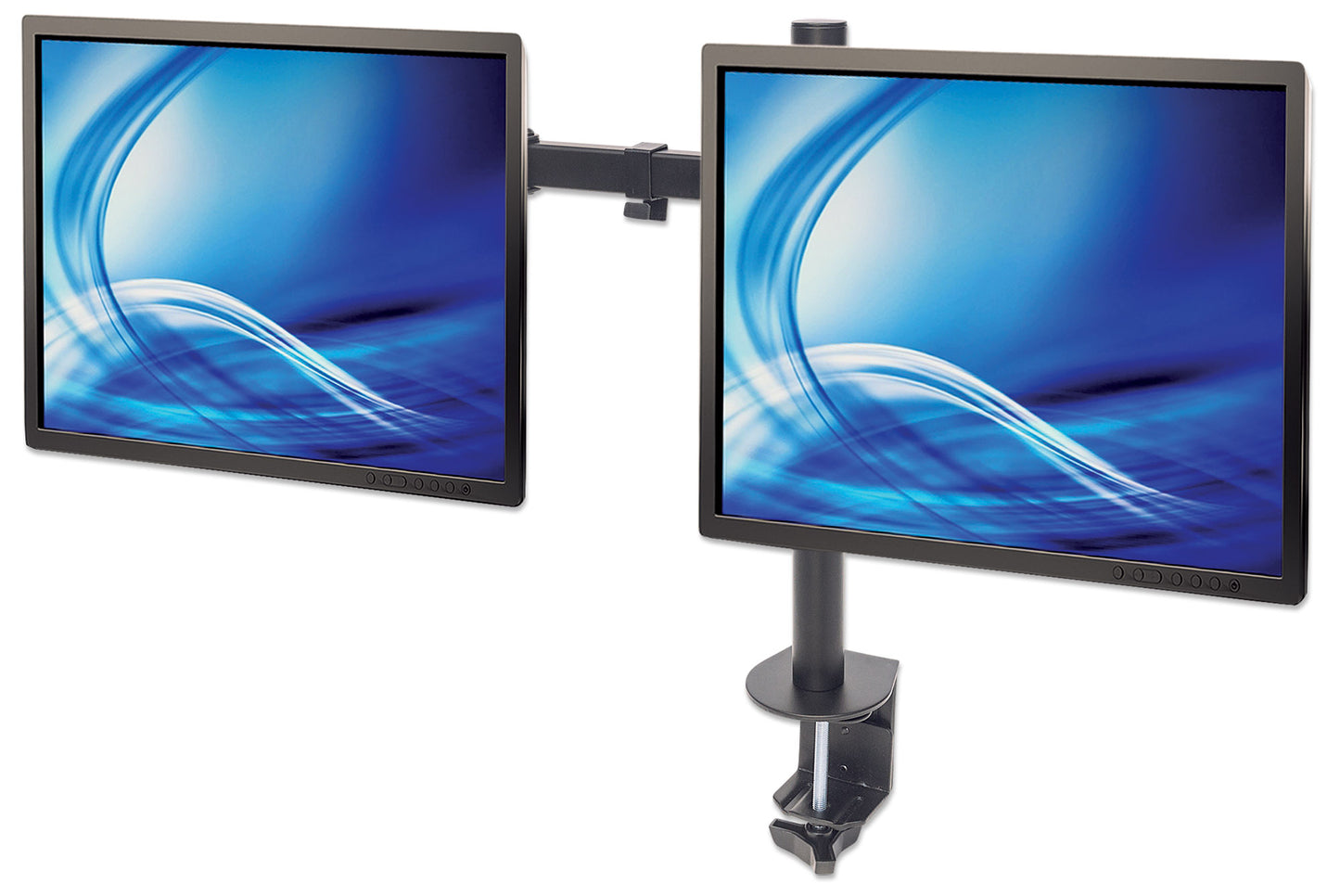 Dual Monitor Mount with Double-Link Swing Arms, for 13" to 32" Displays Image 5