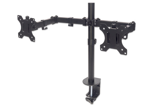 Dual Monitor Mount with Double-Link Swing Arms, for 13" to 32" Displays Image 1