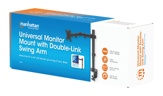 Monitor Mount with Double-Link Swing Arm, for 13" to 32" Displays Packaging Image 2