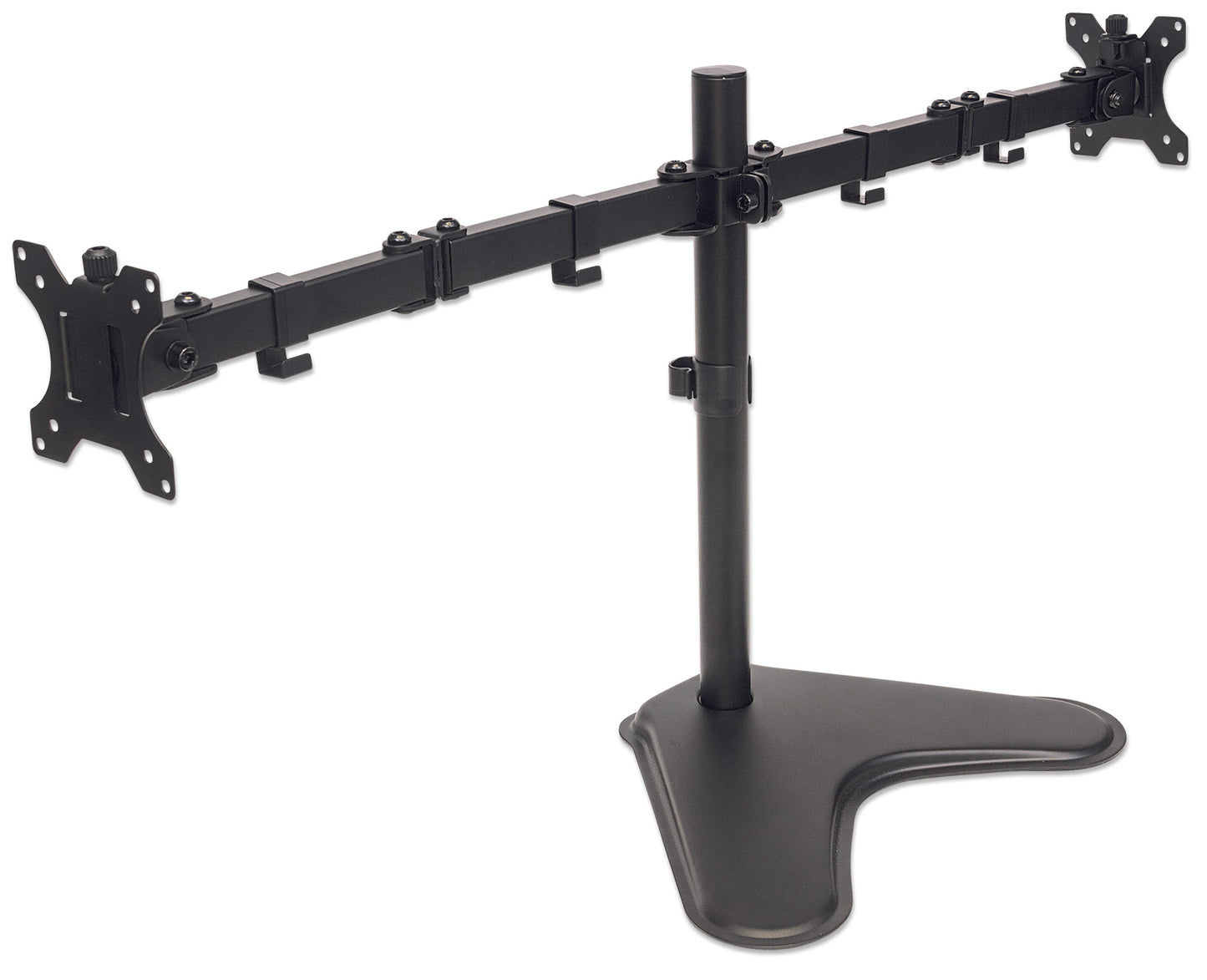 Dual Monitor Stand with Double-Link Swing Arms, for 13" to 32" Displays Image 4