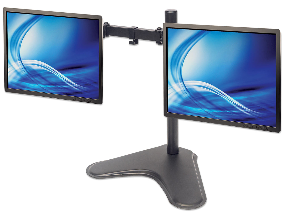 Dual Monitor Stand with Double-Link Swing Arms, for 13" to 32" Displays Image 5