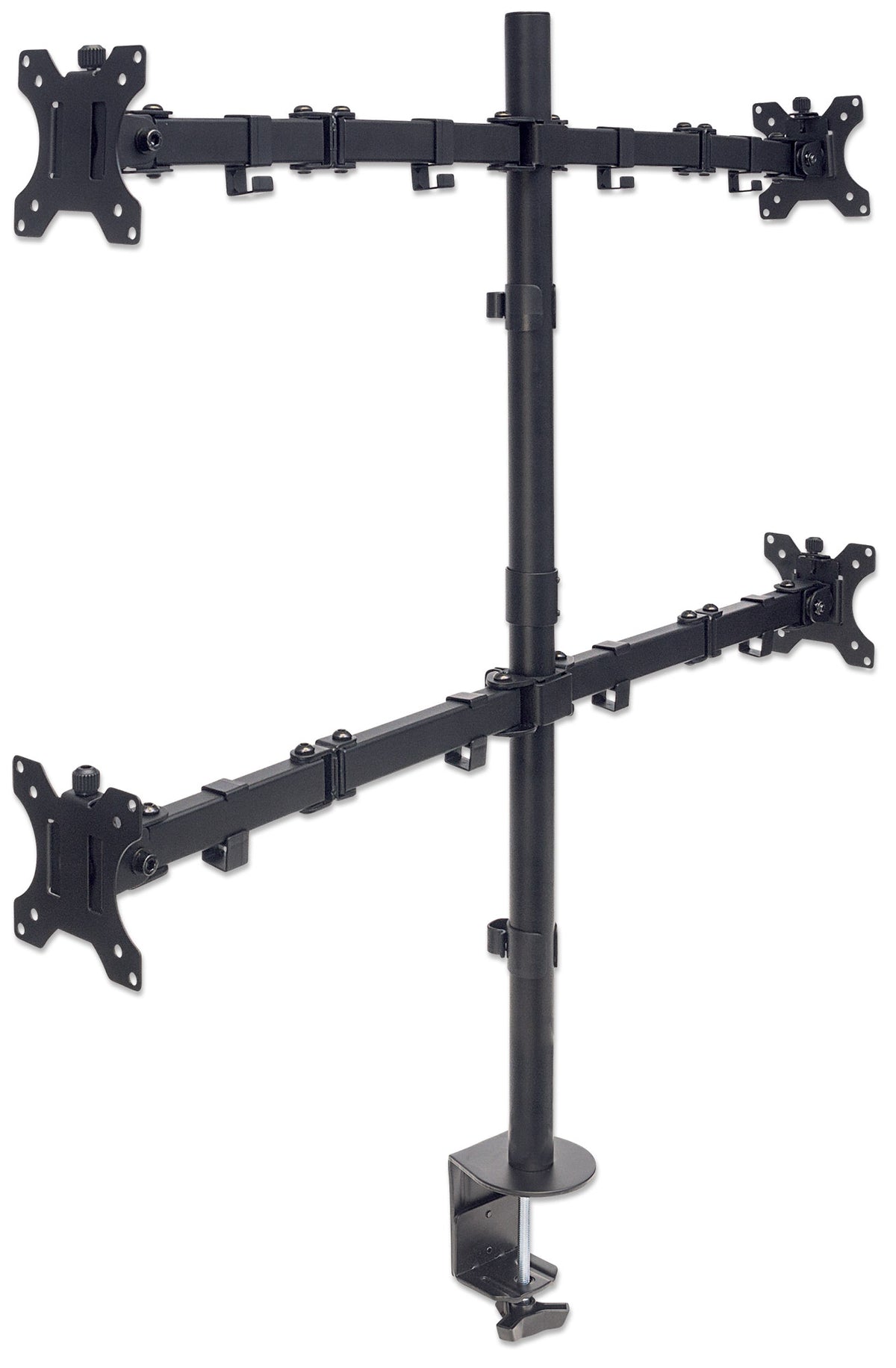 Universal Four Monitor Mount with Double-Link Swing Arms Image 3