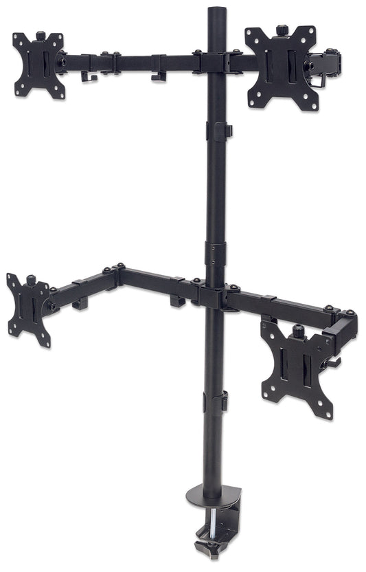 Universal Four Monitor Mount with Double-Link Swing Arms Image 1
