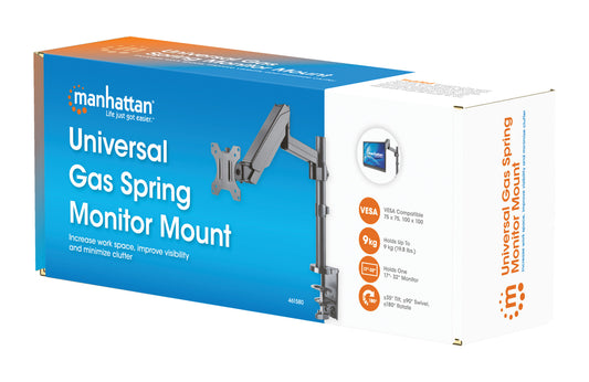 Universal Gas Spring Monitor Mount with Height-Adjustable Arm Packaging Image 2