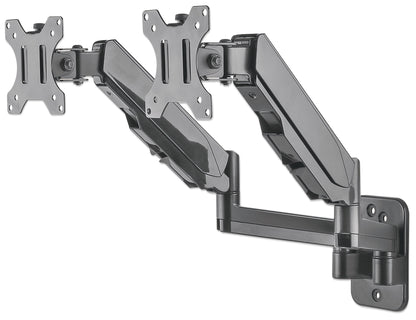 Universal Gas Spring Dual Monitor Wall Mount Image 4