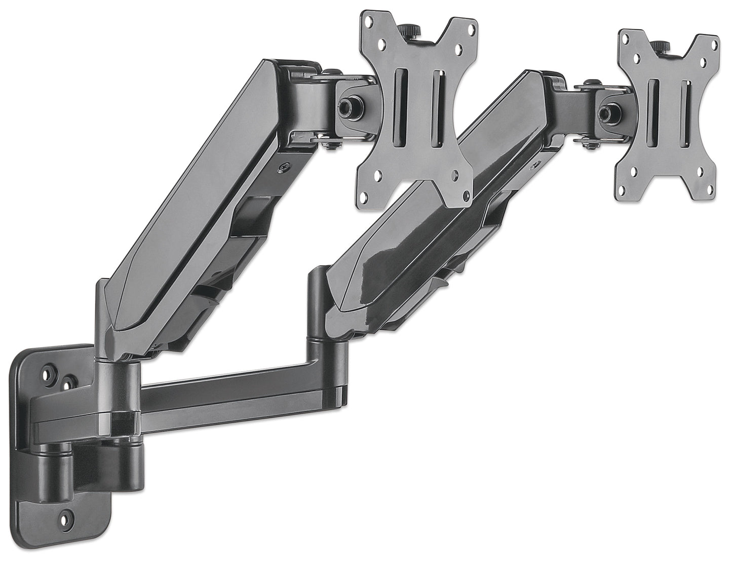 Universal Gas Spring Dual Monitor Wall Mount Image 5