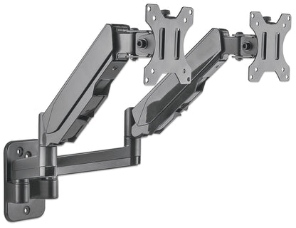 Universal Gas Spring Dual Monitor Wall Mount Image 5