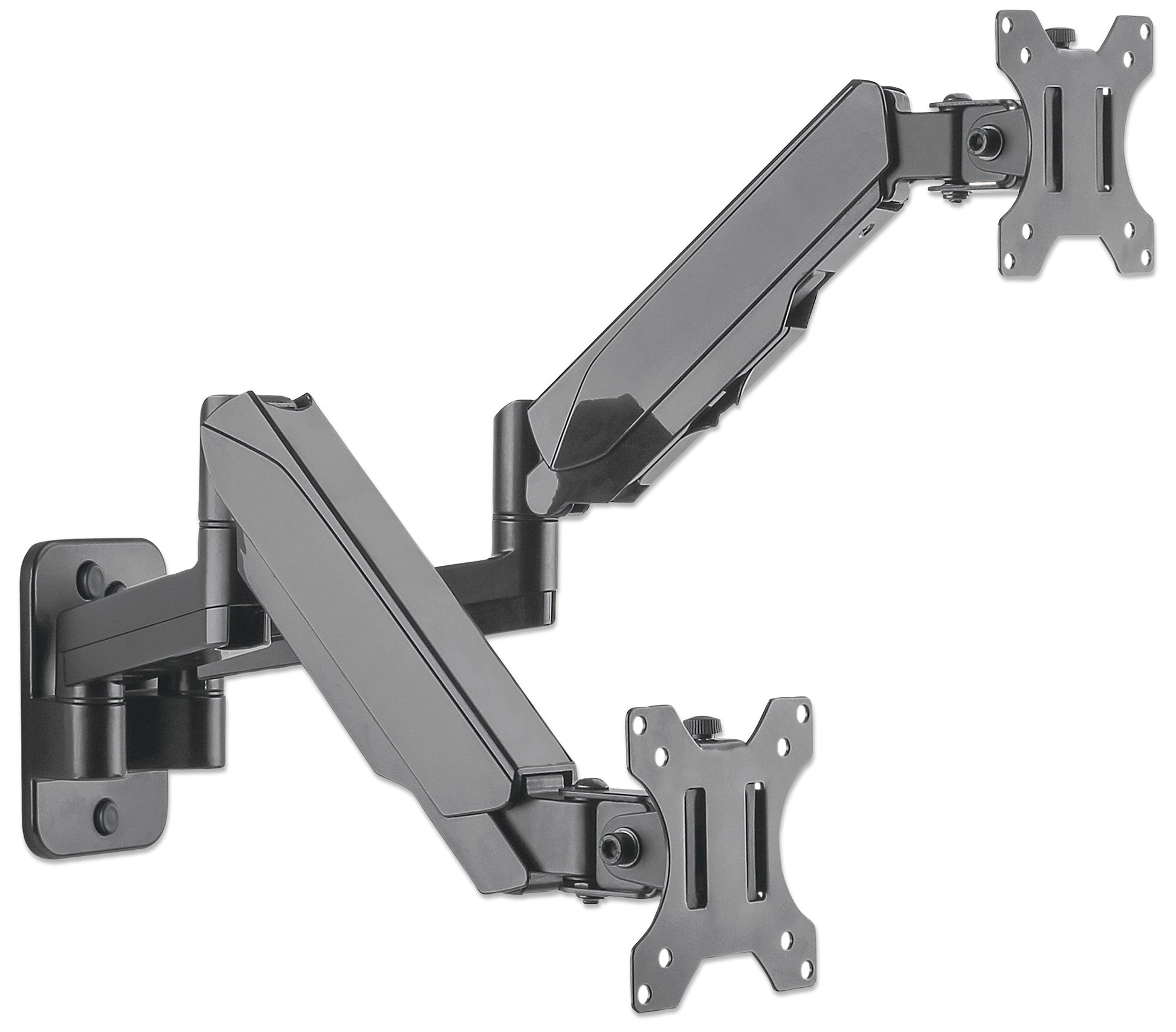 Universal Gas Spring Dual Monitor Wall Mount Image 6