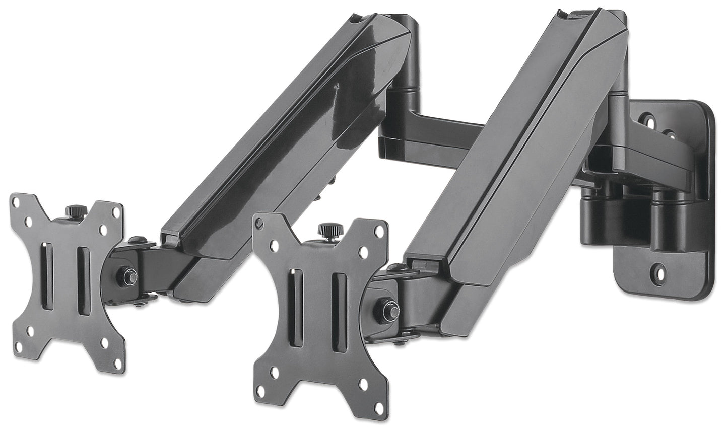 Universal Gas Spring Dual Monitor Wall Mount Image 1