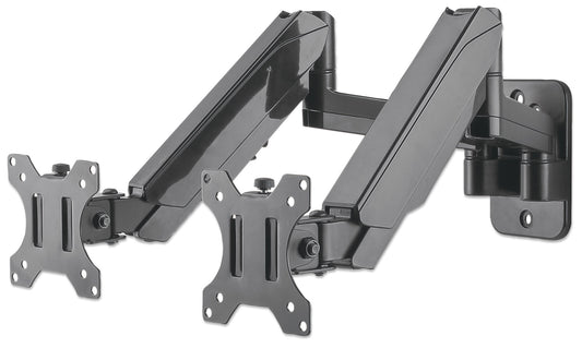 Universal Gas Spring Dual Monitor Wall Mount Image 1