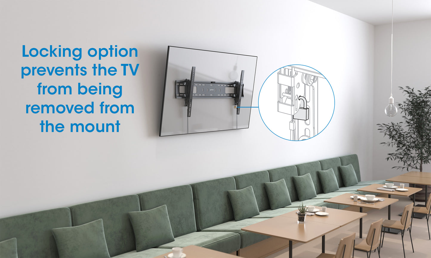 Anti-Theft Tilting TV Wall Mount with Extension, for 43" to 90" Displays Image 15