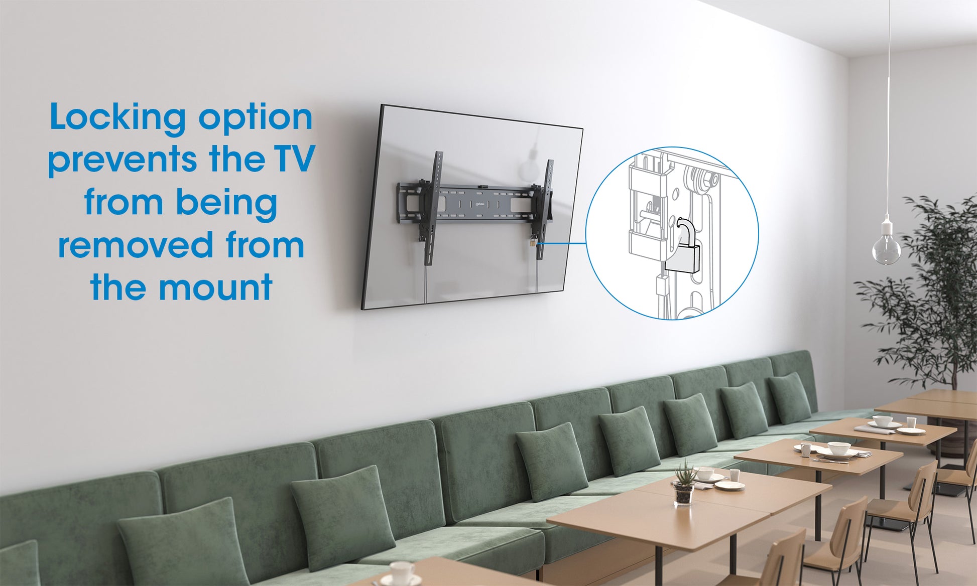 Anti-Theft Tilting TV Wall Mount with Extension, for 43" to 90" Displays Image 15