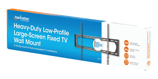 Heavy-Duty Low-Profile Large-Screen Fixed TV Wall Mount, for 60" to 120" Displays Packaging Image 2
