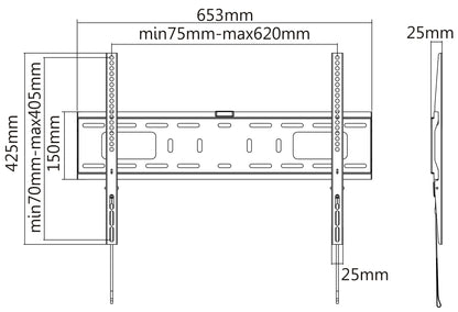 Heavy-Duty Low-Profile TV Wall Mount, for 37" to 70" Displays Image 7