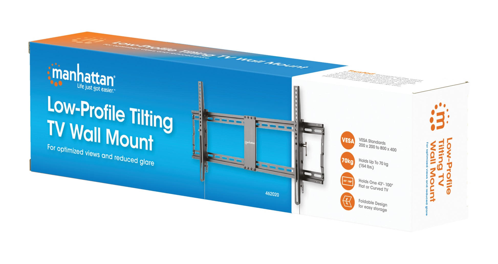 Low-Profile Tilting TV Wall Mount, for 43" to 100" Displays Packaging Image 2