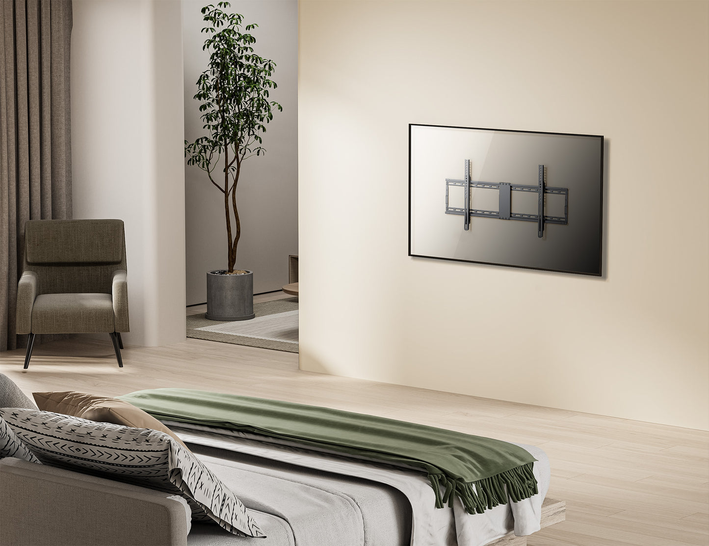 Low-Profile Tilting TV Wall Mount, for 43" to 100" Displays Image 11
