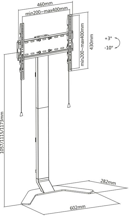 Ultra Slim TV Floor Standing Mount, for 32" to 70" Displays Image 15