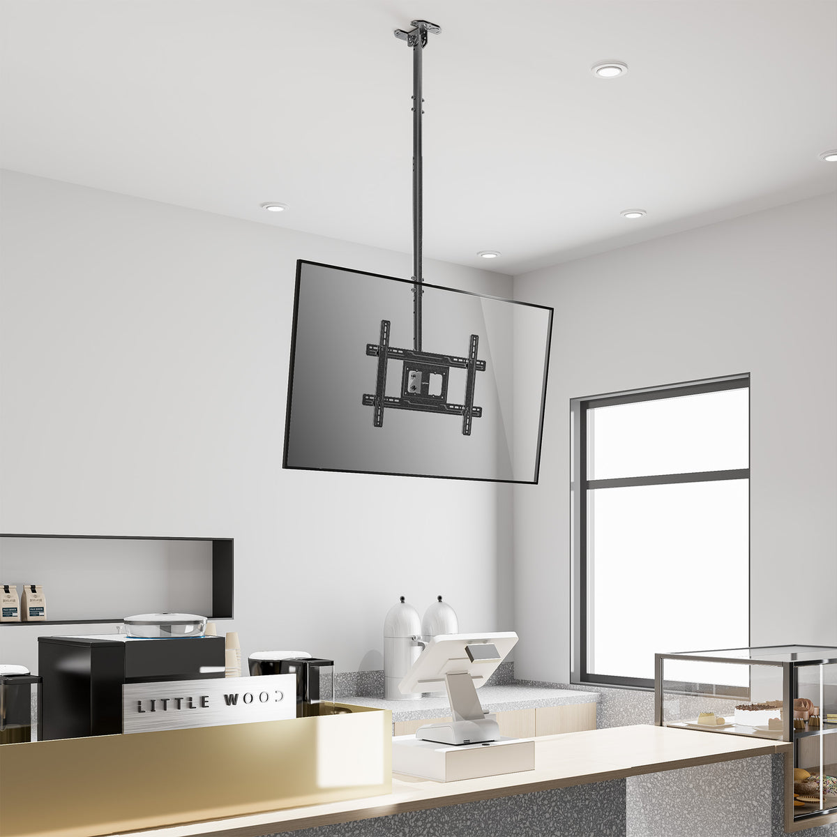 Full-Motion Height-Adjustable TV Ceiling Mount, for 37" to 80" Displays Image 5