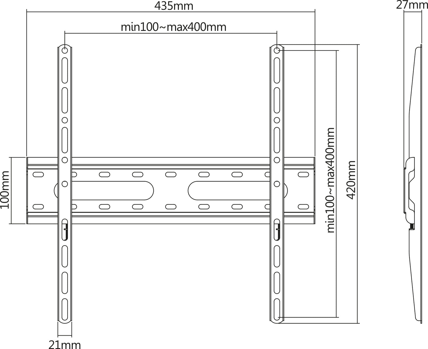Low-Profile Fixed TV Wall Mount, for 32" to 55" Displays Image 10