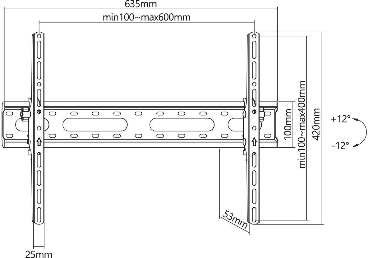 Tilting TV Wall Mount, for 37" to 70" Displays Image 13