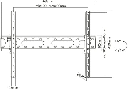 Tilting TV Wall Mount, for 37" to 70" Displays Image 13