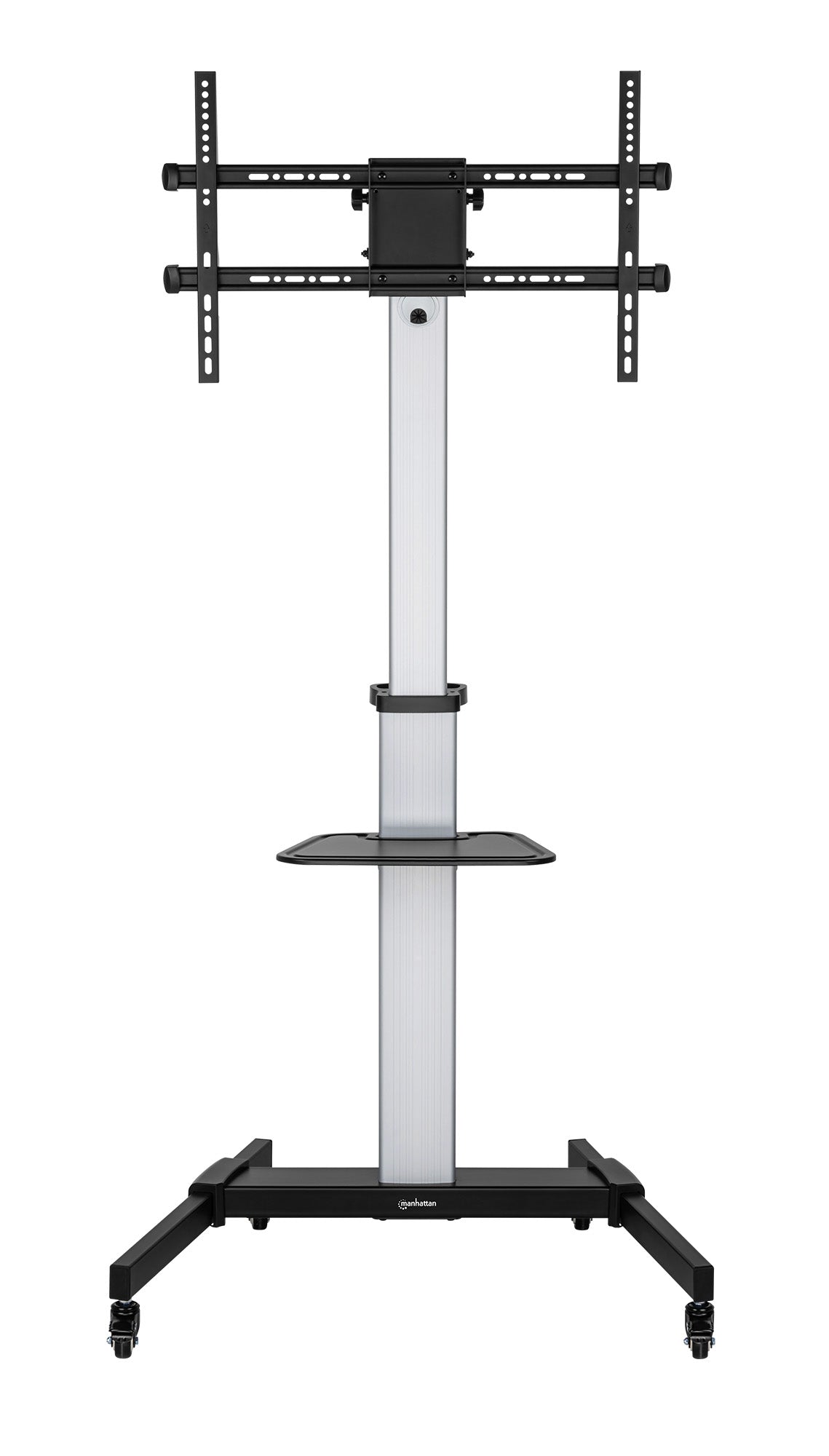 Aluminum Height-Adjustable Multimedia TV Cart, for 37" to 86" Displays Image 4