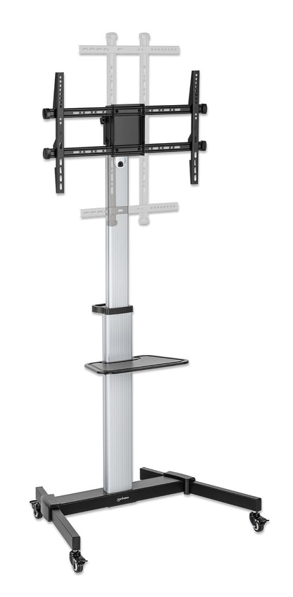 Aluminum Height-Adjustable Multimedia TV Cart, for 37" to 86" Displays Image 7