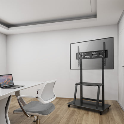 Ultra Heavy-Duty Height-Adjustable Multimedia TV Cart, for 37" to 100" Displays Image 9