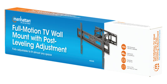 Full-Motion TV Wall Mount with Post-Leveling Adjustment, for 37" to 80" Packaging Image 2