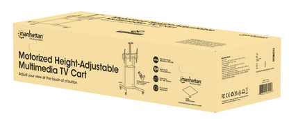 Motorized Height-Adjustable Multimedia TV Cart, for 55" to 100" Displays Packaging Image 2