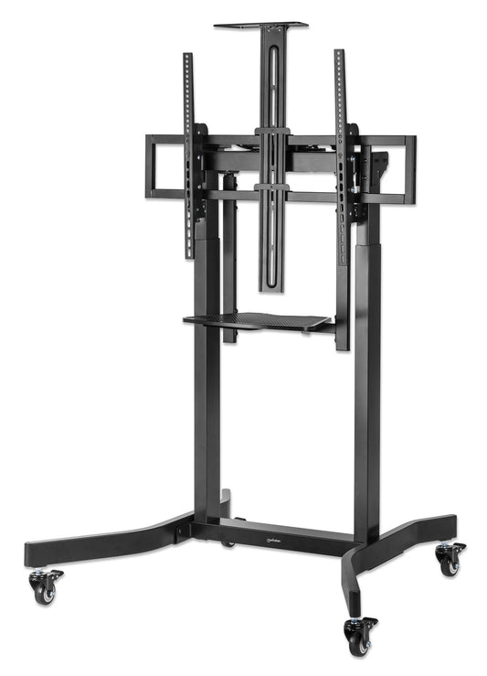 Motorized Height-Adjustable Multimedia TV Cart, for 55" to 100" Displays Image 1