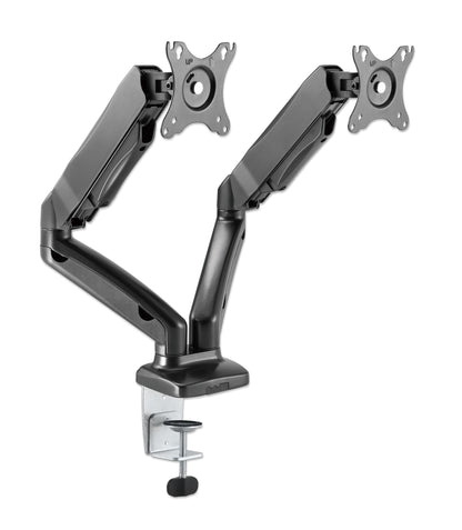Aluminum Gas Spring Dual Monitor Desk Mount Image 3