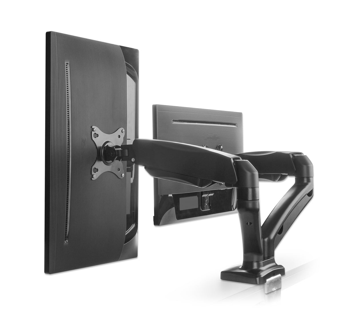 Aluminum Gas Spring Dual Monitor Desk Mount Image 4