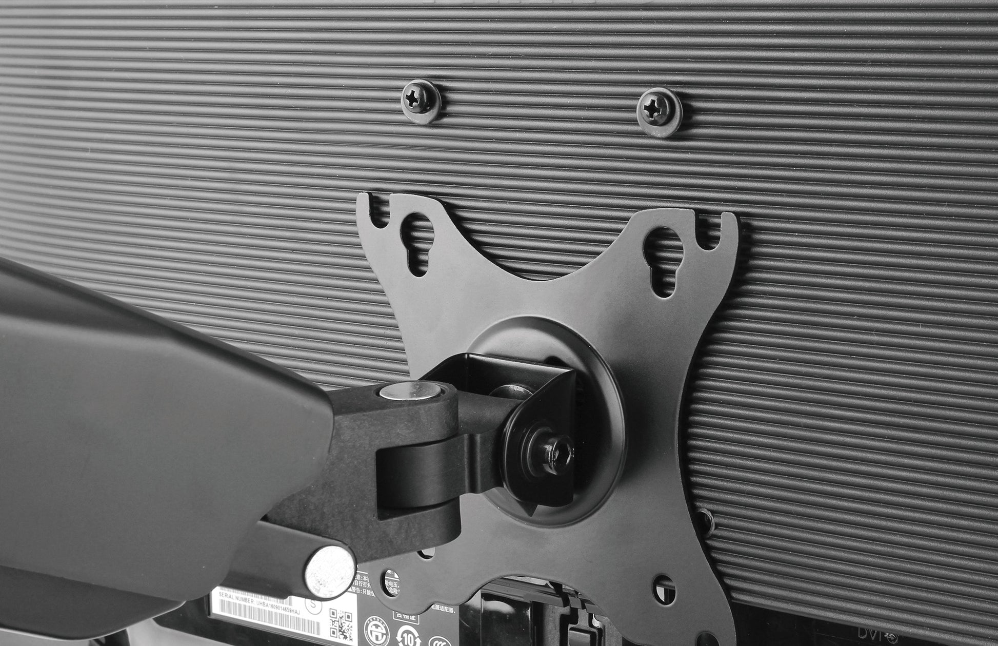 Aluminum Gas Spring Dual Monitor Desk Mount Image 6