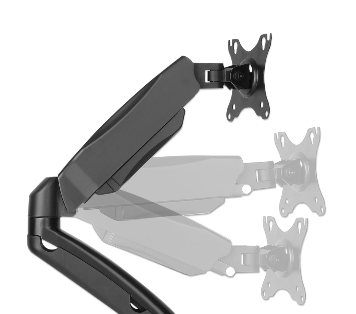 Aluminum Gas Spring Dual Monitor Desk Mount Image 8
