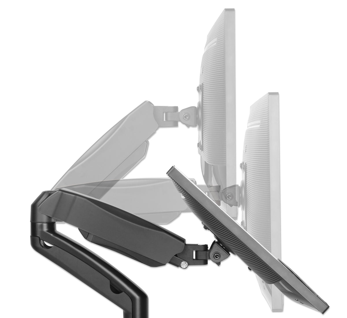 Aluminum Gas Spring Dual Monitor Desk Mount Image 9