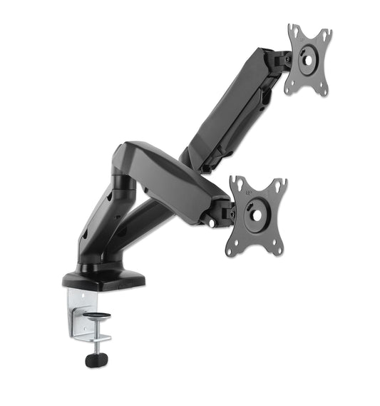 Aluminum Gas Spring Dual Monitor Desk Mount Image 1