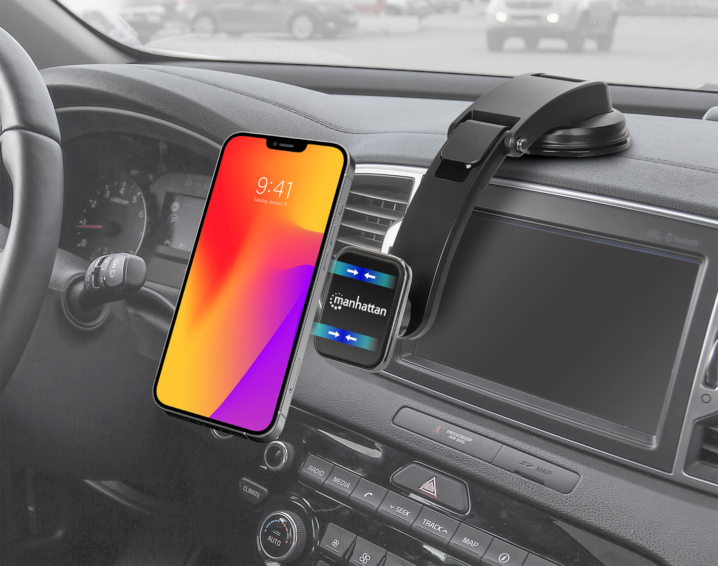 Car Dashboard Mount with Magnetic Phone Holder Image 6