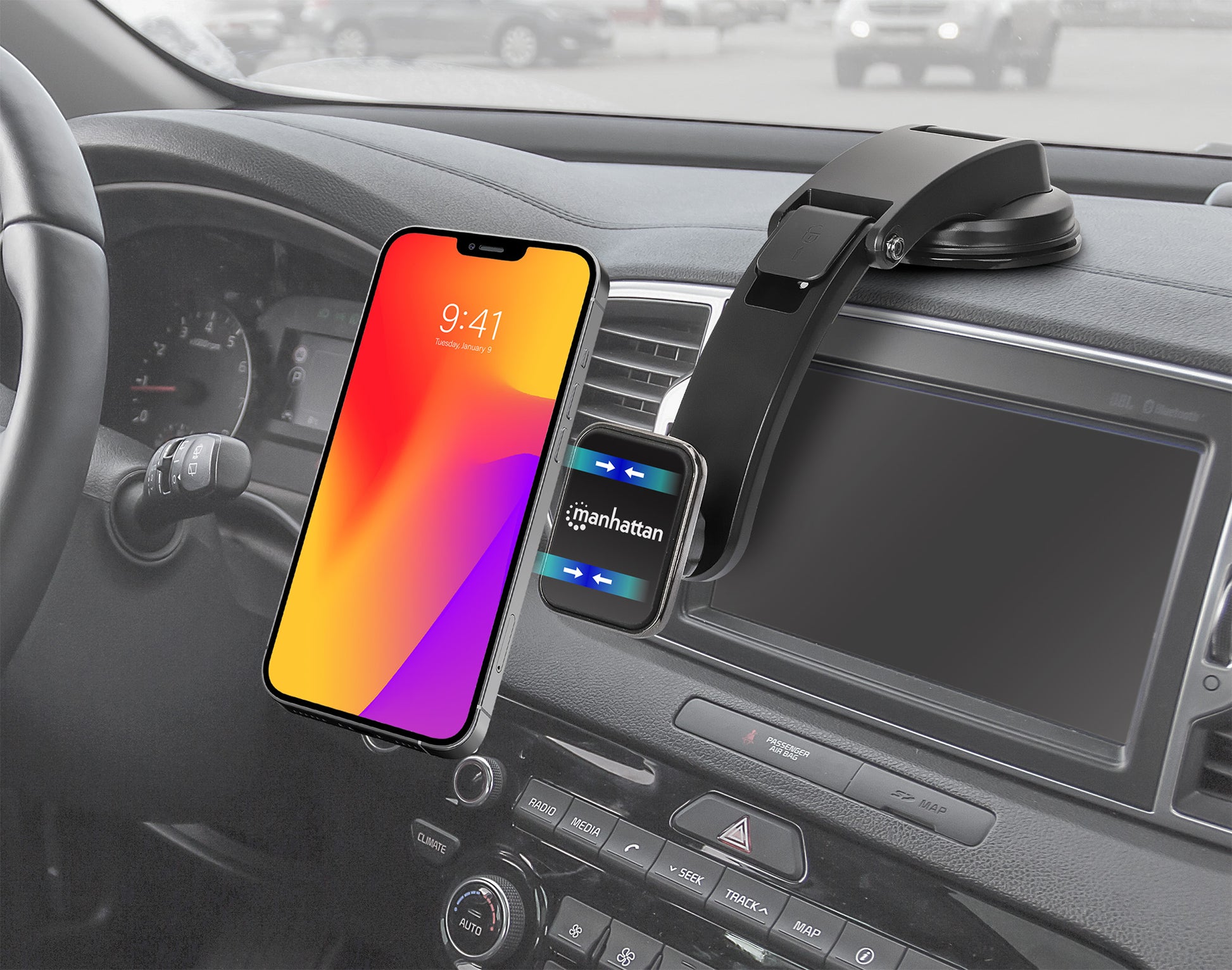 Car Dashboard Mount with Magnetic Phone Holder Image 6